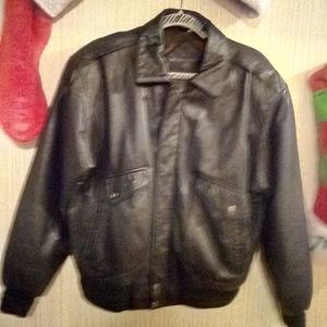 Beautiful men's all leather waist length jacket
